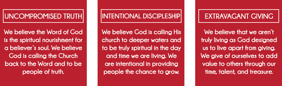 Uncompromised Truth, Intentional Discipleship, Extravagant Giving
